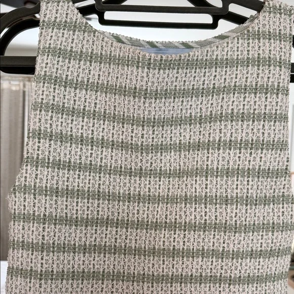 Hill House Cosmina Mint Green and White Striped Sleeveless Maxi Dress - Picture 3 of 6